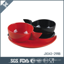 JX043-29RB Porcelain Cup and Saucer ,red and black colodr cup and saucer